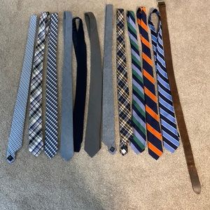 Ties (11) and Belt (Brown Leather)
